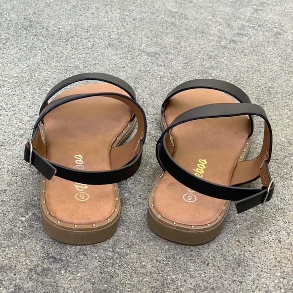 Weeboo Double Strap Plain Ankle Strap Sandal - Picture 3 of 4